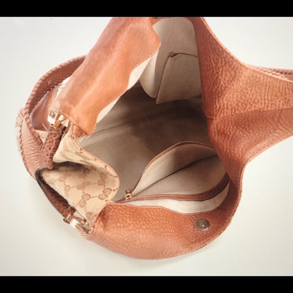 Item #0356 Gucci Charlotte GG Canvas & Leather Hobo Bag Made in Italy - Picture 6 of 7